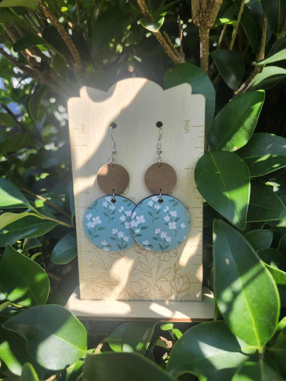 Handmade Boho Floral Drop Earrings